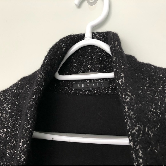 Theory drape cardigan sweater black gray size small - Picture 2 of 6